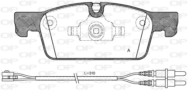 OPEN PARTS Комплект тормозных колодок, дисковый тормоз BPA1461.01